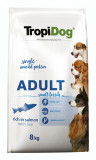 Hrana uscata pentru caini TropiDog, Premium Adult, tale mica, somon &amp; orez, 8kg AnimaPet MegaFood