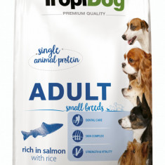 Hrana uscata pentru caini TropiDog, Premium Adult, tale mica, somon & orez, 8kg AnimaPet MegaFood