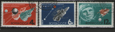 URSS 1964 - Ziua Cosmonauticii, serie stampilata foto