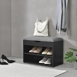 Suport pantofi Gentofte 46 x 60 x 30 cm negru/gri [en.casa] HausGarden Leisure, [en.casa]