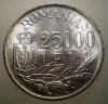 R.131 ROMANIA MIHAI I 25000 LEI 1946 XF/AUNC EROARE RARA 3, Argint