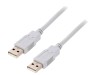 Bq Cable Cablu USB 2.0 A-A, 3m, Gri, Dublu Ecranat, Fire Cupru, UL 2725