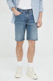 Levi&#039;s pantaloni scurti jeans barbati, culoarea albastru marin
