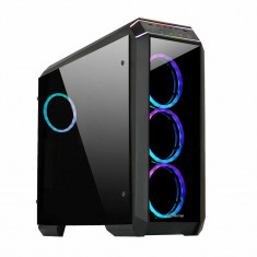 CARCASA CHIEFTEC Middle Tower ATX &amp;amp;quot;STALLION II&amp;amp;quot; fara sursa sticla securizata 4 x fan USB 2.0 x 2 USB 3.0 x 2 Jack 3.5mm x 2 mesh fan control foto