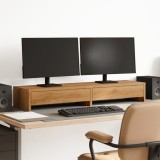 VidaXL Suport monitor cu sertare, stejar artizanal, 100x27x15 cm, lemn