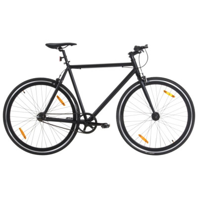 vidaXL Bicicletă cu angrenaj fix, negru, 700c, 51 cm foto