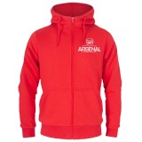FC Arsenal hanorac de bărbați cu glugă Zip red - XL