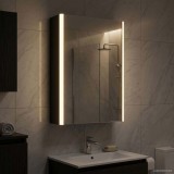 vidaXL Dulap cu oglindă pentru baie Stejar Negru 33 x 11,5 x 50 cm 889216