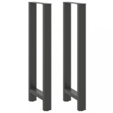 VidaXL Picioare de masă de bar antracit, 2 buc., 50x(110-111) cm, oțel 4013354