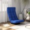 Scaun de podea pivotant, albastru, material textil - 2