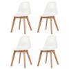 Gossi scaune de bucatarie, 4 buc., alb, plastic