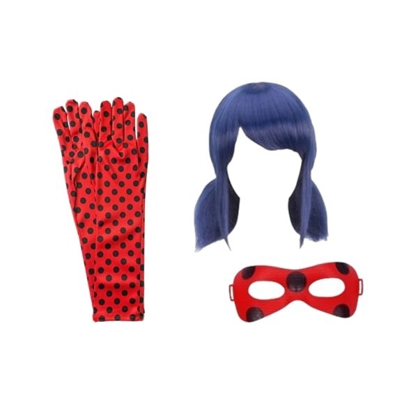 Set accesorii costum Buburuza, peruca, masca, manusi, marime universala