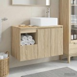 Cumpara ieftin Set dulap baie 2 buc. Stejar Sonoma 79,5 x 41 x 80 cm