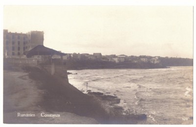 5096 - CONSTANTA, Faleza, Romania - old postcard, real PHOTO - unused foto