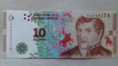 BANCNOTA 10 PESOS (ND) (2016)-ARGENTINA foto