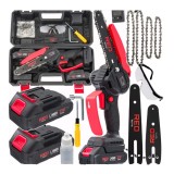 Fierastrau electric cu lant pentru taiat ramuri, cu acumulatori, 21V, 2Ah, Red Technic