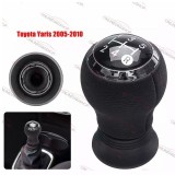 Nuca Schimbator Piele Toyota Yaris Auris 5/6 Viteze Negru Crom Filet Italia Nou