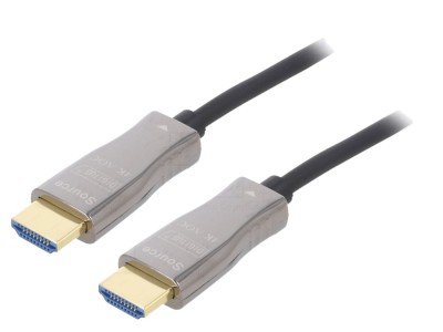 Cablu HDMI Optic 10m Negru foto