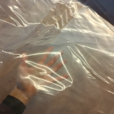 Folie constructii 6,2 m latime, natur- 150 microni