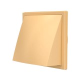 Grila ventilatie &Oslash;100mm patrata cu clapeta antiretur, exterior 150x150, plastic, Bej