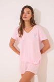 women&#039;secret compleu pijama 2-pack culoarea roz, 4752524