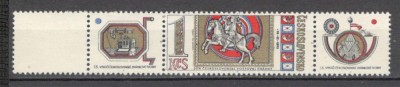 Cehoslovacia.1973 Ziua marcii postale-streif XC.498 foto