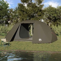 vidaXL Cort de pescuit cu acoperiș Maro 514 x 465 x 187 cm Poliester
