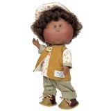 Papusa Nines D&#039;Onil, Colectia Little Mio, Afro, in casuta, 23 cm