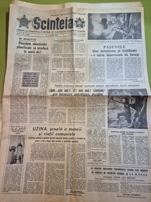 ziarul scanteia 5 martie 1981 - cooperativa unirea macin , statiunea geoagiu bai