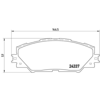 Placute frana Toyota Auris ( E15) 10.06-09.12, Auris ( E18) 10.12-12.18, Auris Estate ( E18) 07.13-12.18, Matrix ( E14) 01.08-12.15, Mirai (Jpd1) 12. foto