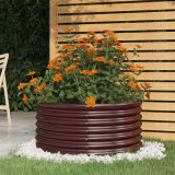 VidaXL Jardinieră grădină maro 80x80x36 cm oțel vopsit electrostatic