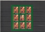 ROMANIA 2009 LP 1850 d CRACIUN 2009 MINICOALA 8 TIMBRE +1 VINIETA MNH