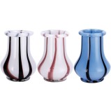Cumpara ieftin Set 3 vaze flori sticla multicolora 14,5 x 20 cm