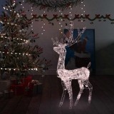 VidaXL Decorațiune de Crăciun ren 140 LED-uri alb cald 120 cm acril