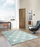 Cumpara ieftin Covor Premium Belgian Model Cancun 18209-031, Marime 80 x 150 cm, Albastru, Inaltime Fir 7 mm, Antialergic, Polipropilena, Living, Dormitor, Sufrageri