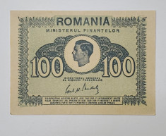 BANCNOTA - ROMANIA - 100 ( UNA SUTA ) LEI , MIHAI I , 1945 foto