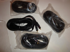 cablu amplificator subwoofer 2x RCA la 2x RCA + remote 5m foto