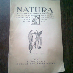 REVISTA NATURA NR.7/1930