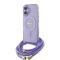 Husa pentru iPhone 16 - Guess IML Crossbody Cord Script MagSafe (GUHMP16SHCTSGNSU) - Purple