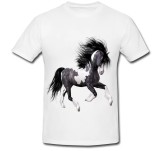 Cumpara ieftin Tricou &quot; Cal alb-negru &quot;