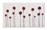 Cumpara ieftin Tablou pictat manual, Aranjament floral cutit abstract (3) - 100x60cm ulei pe panza de in cutit efect 3D
