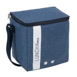 Geanta izotermica, model Blue Jeans, Albastru, Aluminiu/Pastic, 6 L, 19x15x20 cm