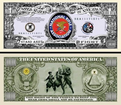 !!! SUA = FANTASY NOTE TJ6 = ORGANIZATIA NATIONAL RIFLE ASSOCIATION - 2015 - UNC foto