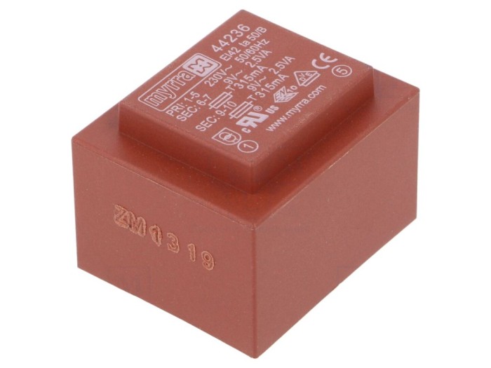 Transformator &icirc;ncapsulat 5VA 230V 9V PCB