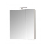 Dulap baie cu oglinda Celine, PAL, iluminare led, 60 cm, 2 usi, 3 rafturi, soft close, alb