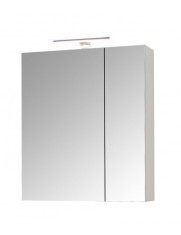 Dulap baie cu oglinda Celine, PAL, iluminare led, 70 cm, 2 usi, 3 rafturi, soft close, alb foto