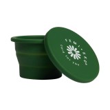 Sterilizator pliabil FEMI.EKO&reg;, pentru dezinfectare și depozitare cupe menstruale, din silicon moale, culoare verde