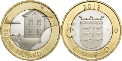 Finlanda moneda comemorativa 5 euro 2013 - Ostrobothnia - UNC foto