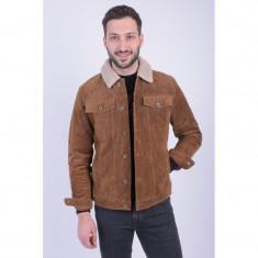 Geaca Piele Intoarsa Jack&amp;amp;Jones Vintage Pride Sudan Brown foto