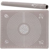 Plansa din silicon alimentar de framantat aluat, rezistenta la temperaturi ridicate, 50x40cm, gri Household NewTrend